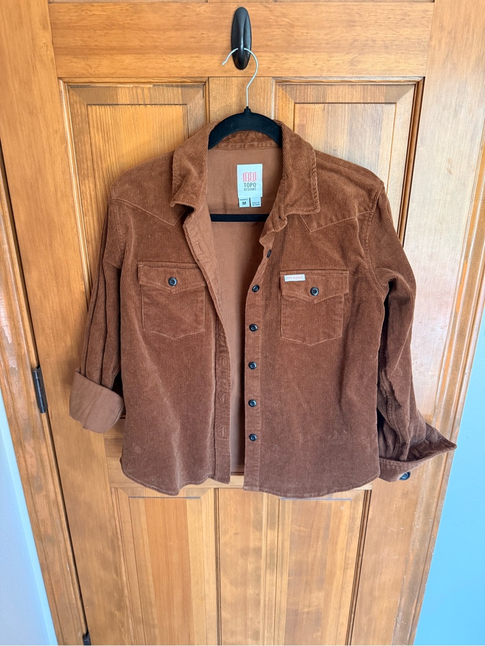 Topo Designs Women's Brown Corduroy Shacket size M